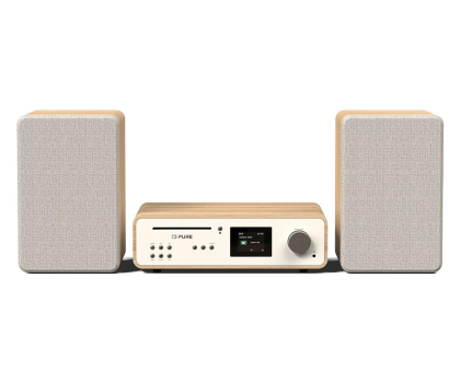 Wieża stereo PURE Classic Stereo Cotton White/Oak EU/UK